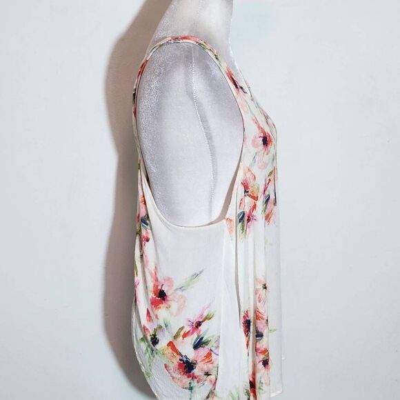 Free People Intimately Floral Tank Top Size Medium Cross Back Boho Tank Top - Picture 6 of 9